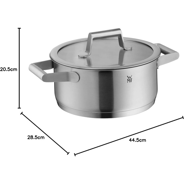 Набір каструль WMF Comfort Line Induktion 4-каструль, Cromargan, з кришкою, нержавіюча сталь, з маркуванням, для індукційних плит