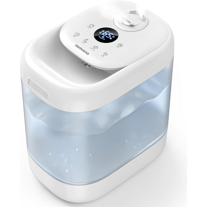 Зволожувач повітря для спальні, Homvana 5L Cool Mist Humidifier Аромадифузор для дитячої кімнати Дитяча кімната, час роботи 40 годин, тиха робота, автомобільний дифузор, зволожувач повітря з нічним світлом