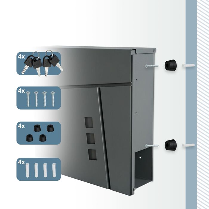 Скріпка Relaxdays з відсіком для газет