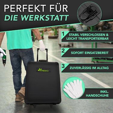 Набір інструментів TRESKO 1400 предметів у кейсі: професійний валіза з інструментами з Cr-V сталі (зелений)