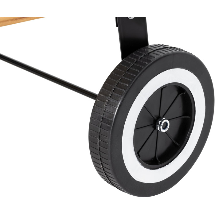 Гриль вугільний на коліщатках ARO, сталь/дерево, 2 решітки, 2 полиці, зелений