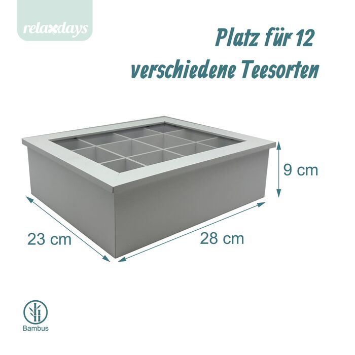 Організатор для чайних пакетиків Relaxdays на 12 відділень