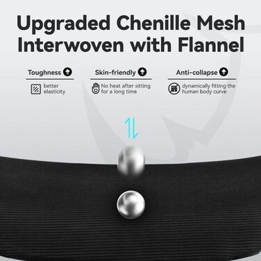 Офісний стіл MUSSO H80 Pro з ергономічним дизайном, сітчасте крісло, підтримка попереку 3-зонна, регульовані підлокітники 4D, спинка з 5 рівнями налаштування, підставка для ніг (чорний)