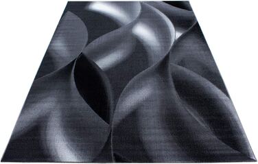 Килим для дому HomebyHome з абстрактним візерунком 160x230 см сіро-чорний