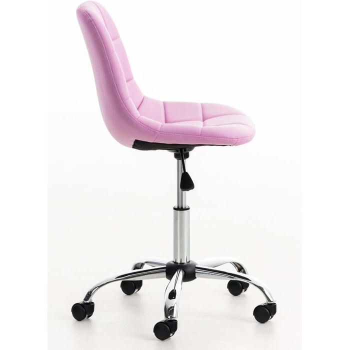 Офісне крісло Emil від CLP: регульована висота, поворотний механізм, штучна шкіра, білий/рожевий