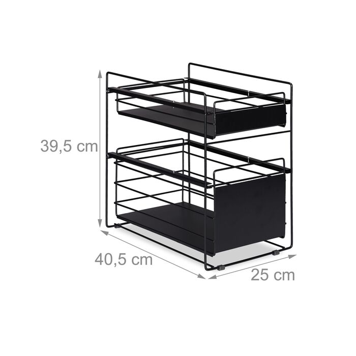 Поличка з висувними ящиками Relaxdays з 2 кошиками