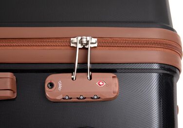 Набір валіз Travelhouse Ascona 5-в-1 (75/65/55 см) з TSA-замком, Spinner-колесами, ABS+PC, темно-зелений (чорний)