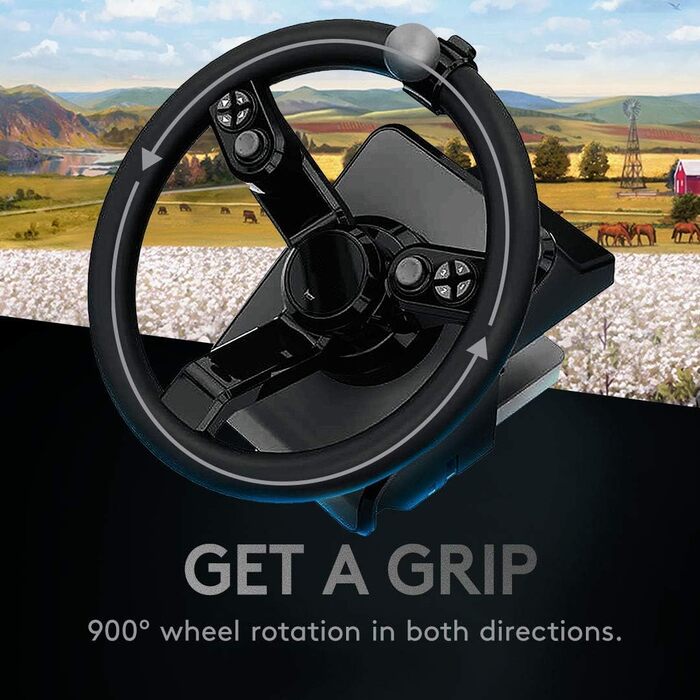 Джойстик Logitech G Saitek Farm Sim Controller для Farming Simulator: кермо, педалі, 38+ кнопок, USB, PC/Mac - Чорний