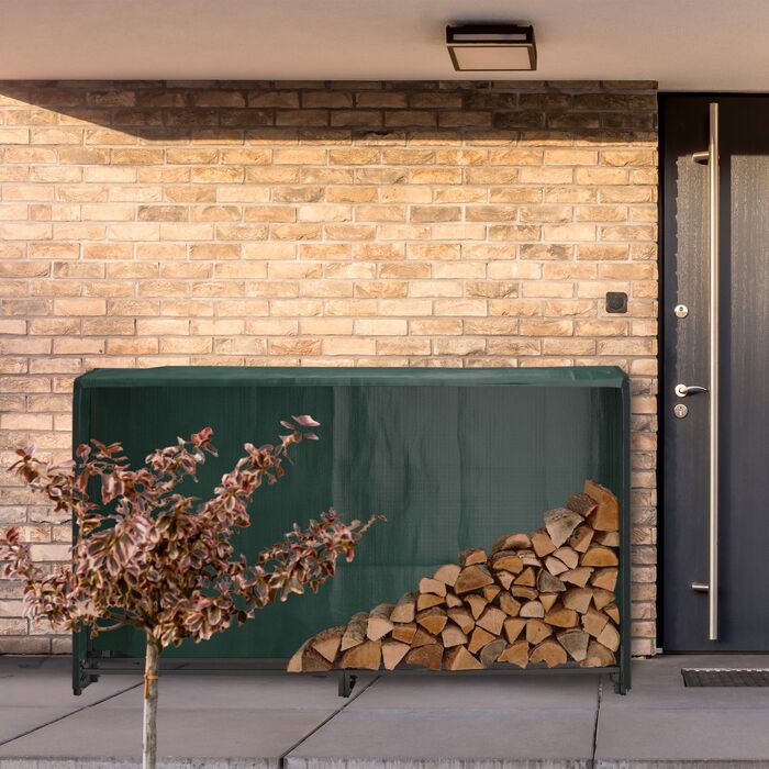 Поличка для дров Relaxdays з кришкою