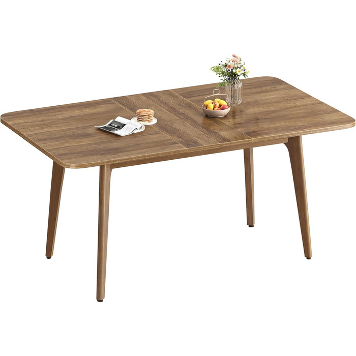 Стол розкладний VASAGLE для їдальні, кухні, офісу, 120 кг, горіховий колір, KDT090K01