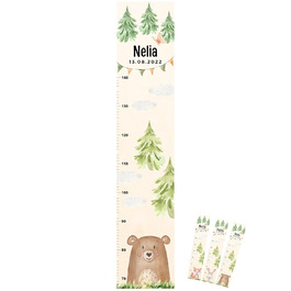 Мірна паличка дитяча дерев'яна (тварини лісу) (діти 70-140см, ведмідь)