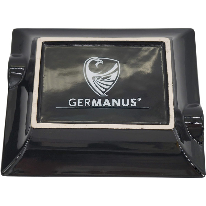 Попільничка для сигар GERMANUS зі справжнього фарфору-чорна