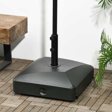 Підставка для парасольки, чорна, 54,5 x 54,5 x 46,5 см