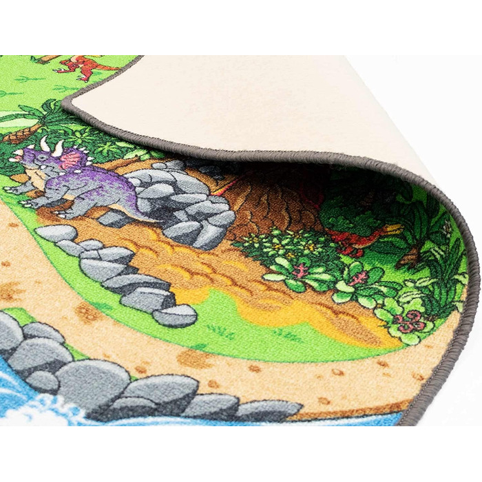 Дорожній килимок-різні мотиви і розміри-міцний дитячий килимок-високоякісний килимок для дитячої кімнати - ігровий килимок для хлопчиків і дівчаток (160 х 200 см, динозавр)