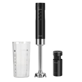 ZWILLING XTEND Бездротовий занурювальний блендер, стартовий набір з акумулятором та зарядною станцією, BLDC-двигун, 110 Вт, міксер з чашею, чорний