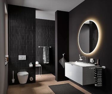 Тримач для рушників Emco Round двосторонній настінний, металевий, для двох рушників, настінний