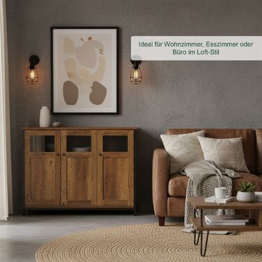 Кухонна шафка Relaxdays з скляними дверцятами