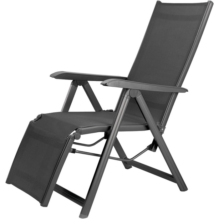Крісло-шезлонг Kettler Relaxsessel Basic Plus – розкладне, з алюмінію, для тераси та саду – антрацит