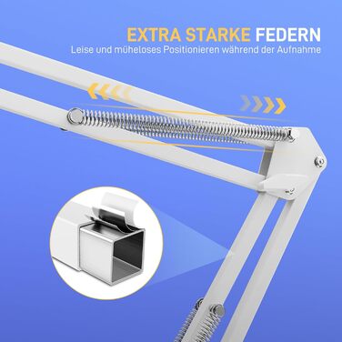 Мікрофон Maono BA20 з кріпленням-стійкою для подкастів, геймінгу та стрімінгу (білий)