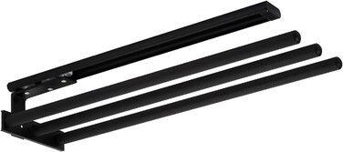 Тримач для рушників SOTECH TED, алюміній, розсувний, поворотний, чорний мат, 3-armig, 450-730 мм