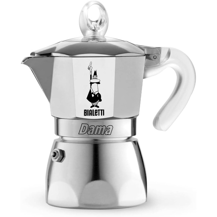 Кавоварка Bialetti DAMA Pure Ice, 1 чашка, 67 мл, алюміній (не підходить для індукції)