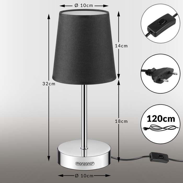 Настільна лампа Lumière Anthracite 32x13x13см