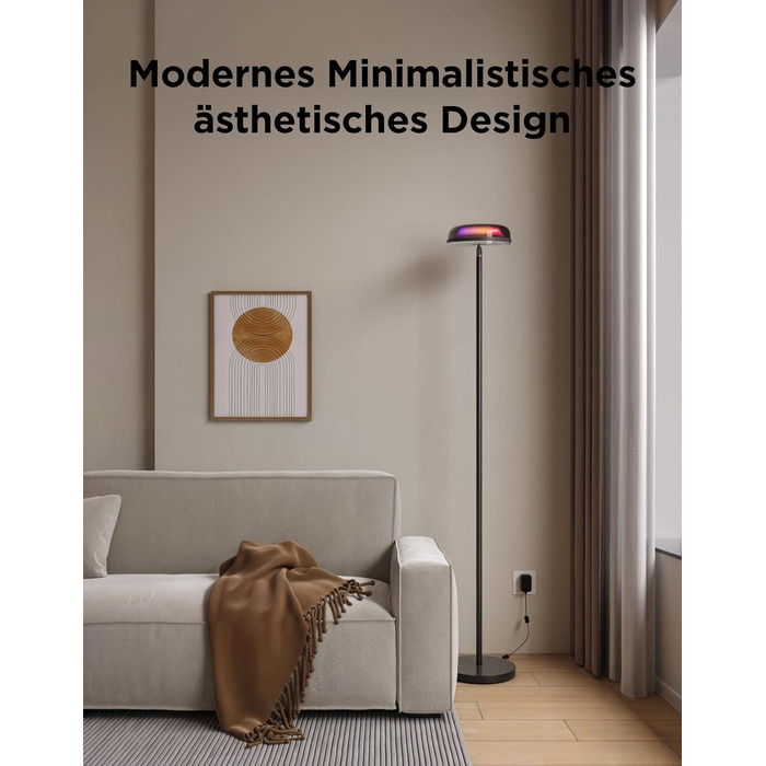 Світлодіодна торшер Govee RGBICWW з ефектом хвилі, багатозонне освітлення, 80+ режимів, Matter/Alexa, для вітальні, спальні