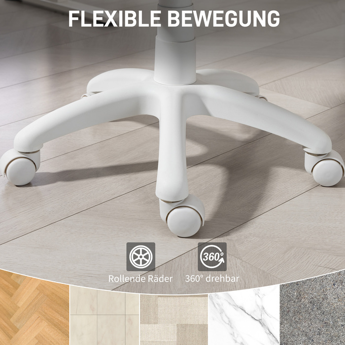 Ергономічне офісне крісло з підтримкою спини у формі C, регульована висота, блакитне