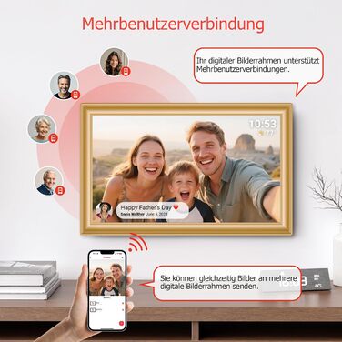 Цифровий фоторамка Frameo 10.1 дюйми, IPS, HD 1280x800, 32GB, Wi-Fi, автоповорот, Frameo App