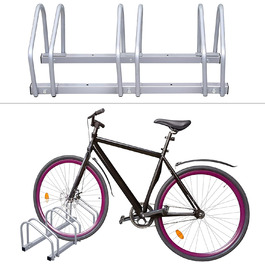 Підставка для велосипедів / безпечна підставка для велосипедів також для гірських велосипедів і електровелосипедів / Розмір 41 * 32 * 26 см / оцинкована сталь / підлогова підставка для велосипедів багатошарова підставка (3 велосипеда)