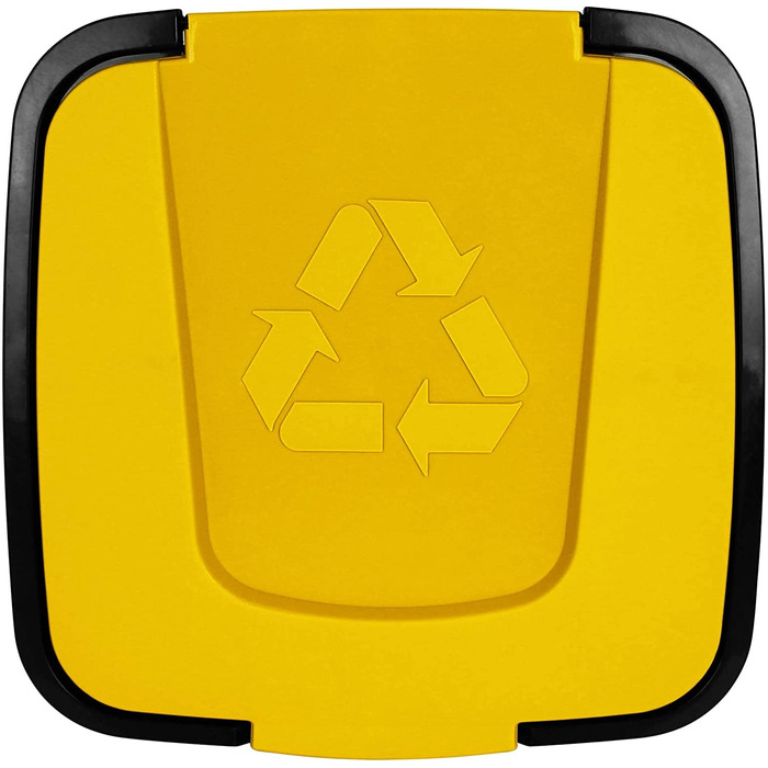 Відро для сміття TW24 об'ємом 50 л для вторинної переробки з вибором кольору відро для сміття з відкидною кришкою відро для сміття відро для сміття (жовтий )
