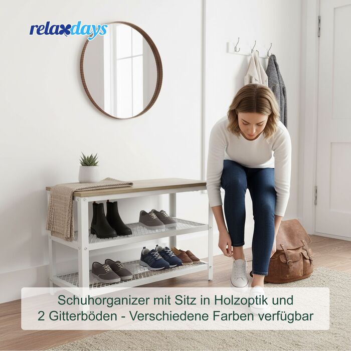 Сховище для взуття Relaxdays з 2 полицями