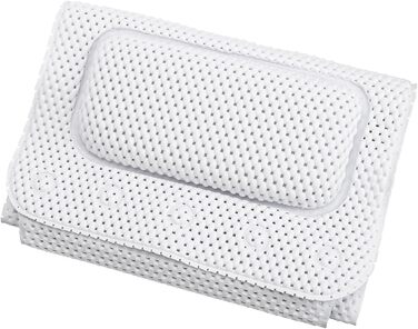 Килимок для ванни на все тіло з подушкою, 3D Air Mesh Spa Bath Pillow Mattress, стьобане повітряне ліжко для ванни з нековзними присосками, аксесуари для ванної кімнати підтримують шию, спину та ноги (125x36 см)