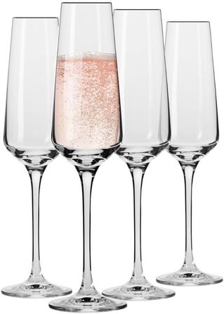 Кроснo Champagnerflötengläser: 4 кришталеві келихи для шампанського, 180 мл, колекція Avantgarde, для шампанського, просекко, сект, миється в посудомийній машині