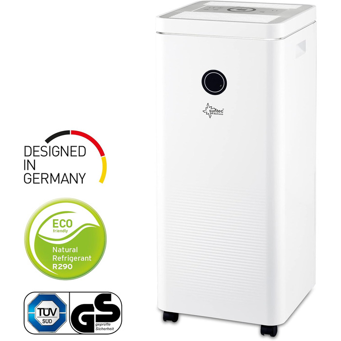 SUNTEC DryFix 20 PRO: Електричний осушувач повітря 20 л/день, 63 м², 3-в-1 (осушувач, очищувач, сушарка)