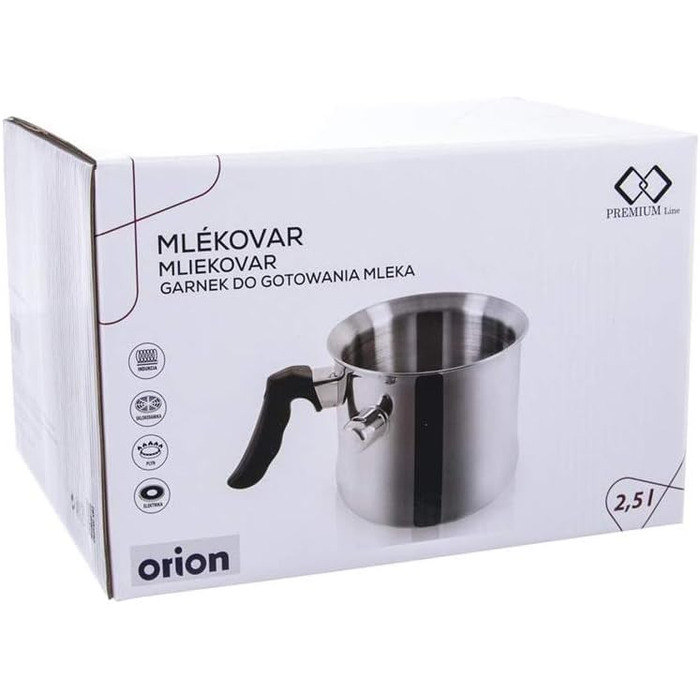 Каструля для молока Orion Group з нержавіючої сталі 2.5 л (без кришки)