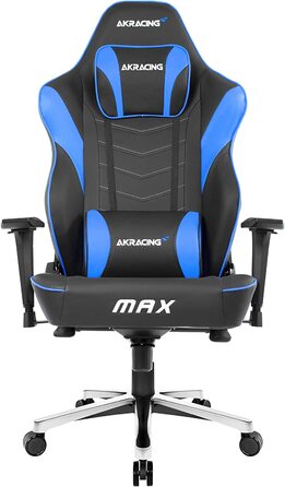 Ігрове крісло AKRacing Master Max, штучна шкіра PU, гарантія 5 років (чорний/синій)