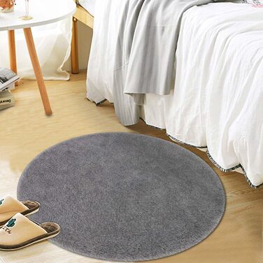 Килимок для ванної кімнати Famibay: набір 3 шт., неслизький, швидковисихаючий, сірий (80 x 80 см)