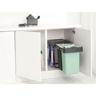 Бак для сміття Brabantia Brabantia Sort&Go 2шт x 30 л, темно-сірий+зелений (232527), Темно-сірий/Зелений, 30