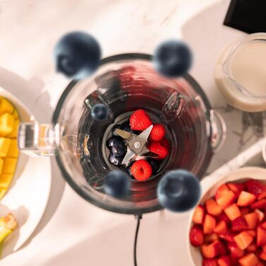 Cecotec Standmixer Power Black Titanium 2500MAX Go - потужний блендер з титановим покриттям, 2500 Вт, 1.8 л, 5 швидкостей, з пляшкою