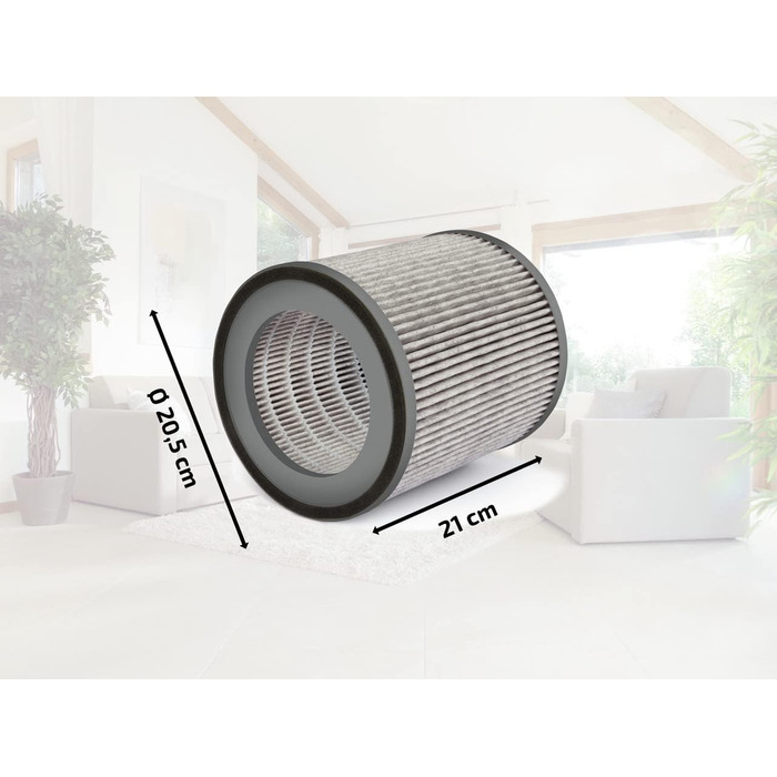Повітряний очисник Soehnle AirFresh Clean 400 з 4-ступеневою системою очищення, Hepa та вугільним фільтром, UV-C світлом, для алергіків. Запасні фільтри 500 Connect