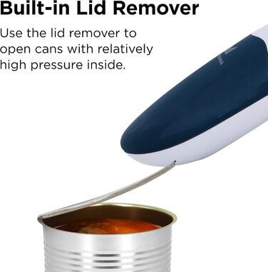 Електричний відкривач банок Kitchen Mama 2.0: Автоматичний, бездротовий, з гладкою кромкою, безпечний (Морський колір)