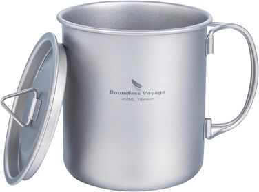 iBasingo Titan Becher: туристичний посуд, термокружка, чашка для кемпінгу з кришкою та складним ручками (200-750 мл)