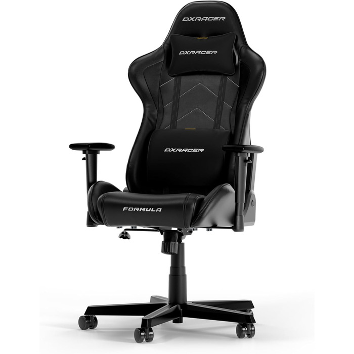 Оригінальне ігрове крісло DXRacer FORMULA L Чорна ПВХ шкіра