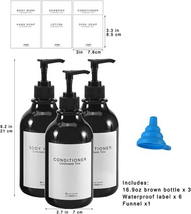 Дозатор для шампуню та кондиціонера на душову стіну, диспенсер для мила 3-камерний без свердління, багаторазовий для шампуню, лосьйону, олії, гелю для душу, рідкого мила та мила для посуду (3 пляшки, чорний)