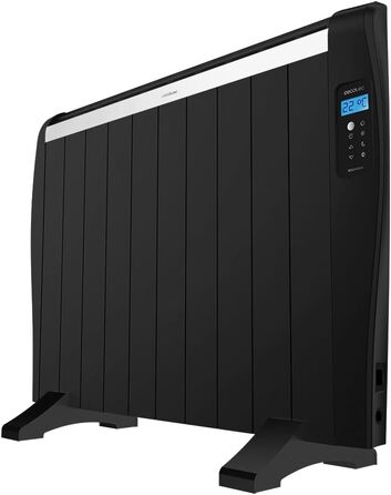 Електричний конвектор Cecotec ReadyWarm 2500 Thermal: 1800 Вт, алюміній, LCD, 3 режими, таймер, Slim, захист Overprotect, білий (10 елементів, чорний)