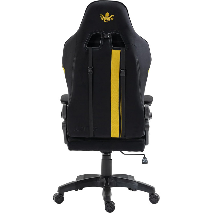 Ігрове крісло KRAKEN CHAIRS - чорно-жовте, ергономічне, для геймерів, вантажопідйомність 130 кг