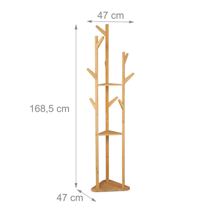Вішалка для одягу Relaxdays з бамбука трикутна