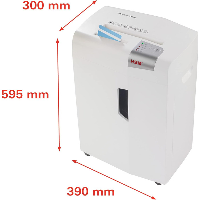 Шредер HSM Shredstar X10: безпечне знищення документів (P-4) для дому та офісу