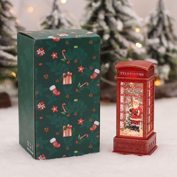 Сніжкові ліхтарики на батарейках з LED-підсвіткою, 2 шт. - прикраси для дому та святкування Різдва